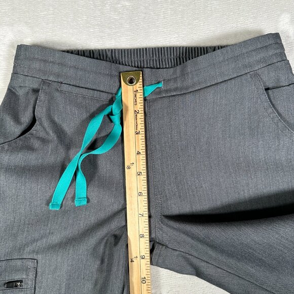 Figs Scrub Pants Women Size XXS Petite Gray Yola Skinny Drawstring Pockets - Picture 5 of 11
